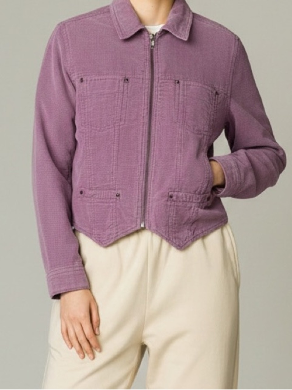 Bill Blass Small Womens Purple Corduroy Jacket
